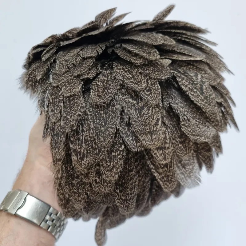 Whiting Coq de Leon Hen Saddle in Brown Speckled-6